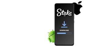 Interface de la Stake app montrant les jeux et les bonus